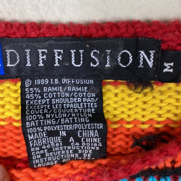 I. B. Diffusion Colorful Sweater. Size M. - Picture 4 of 5